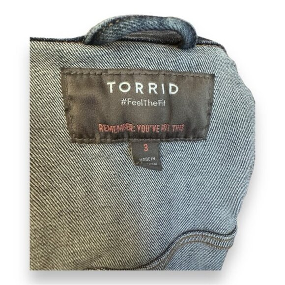 Women’s torrid 3 Vintage Wash Vintage Stretch Denim Crop Jean Vest 22 24 3XL - Picture 11 of 15